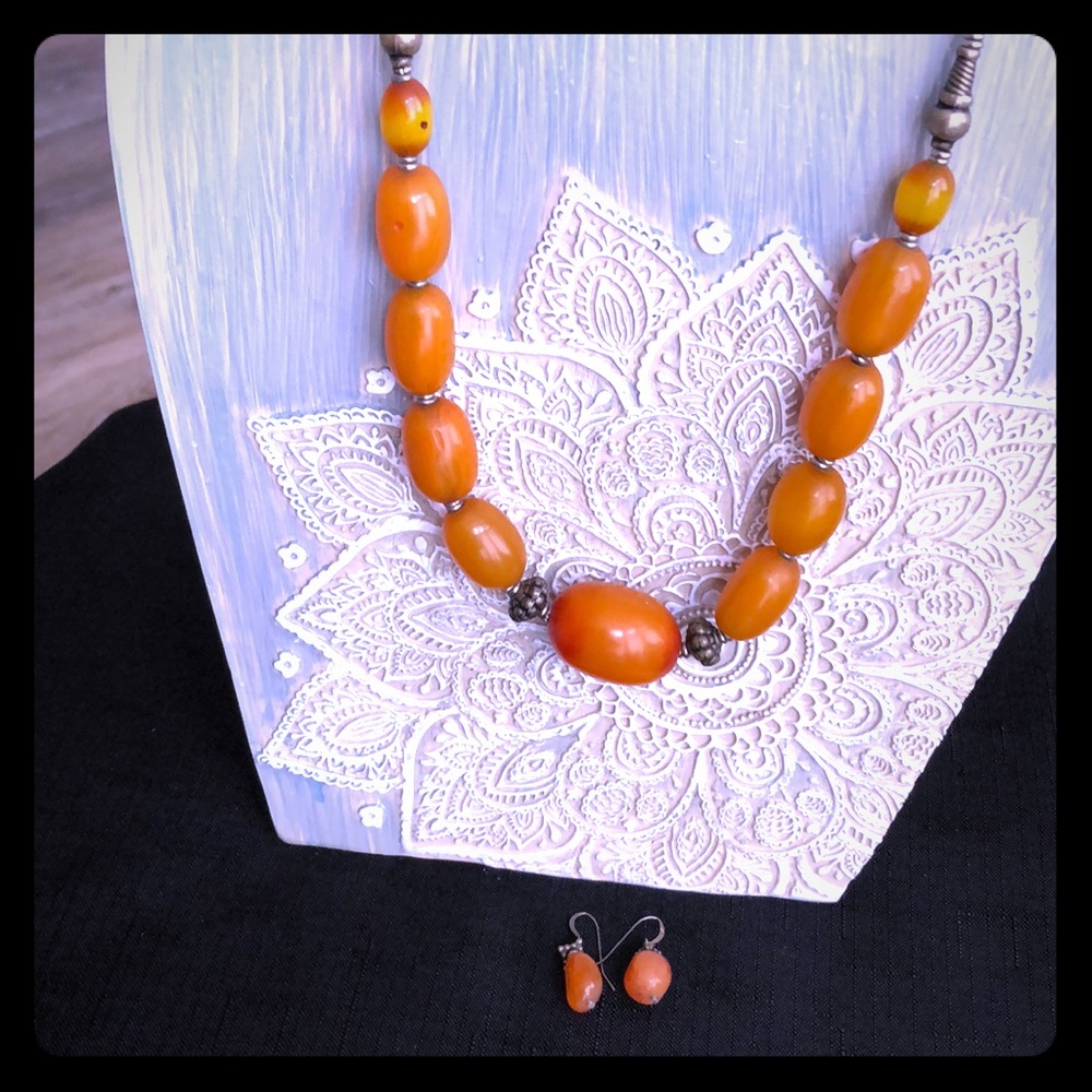 Necklace and earrings
